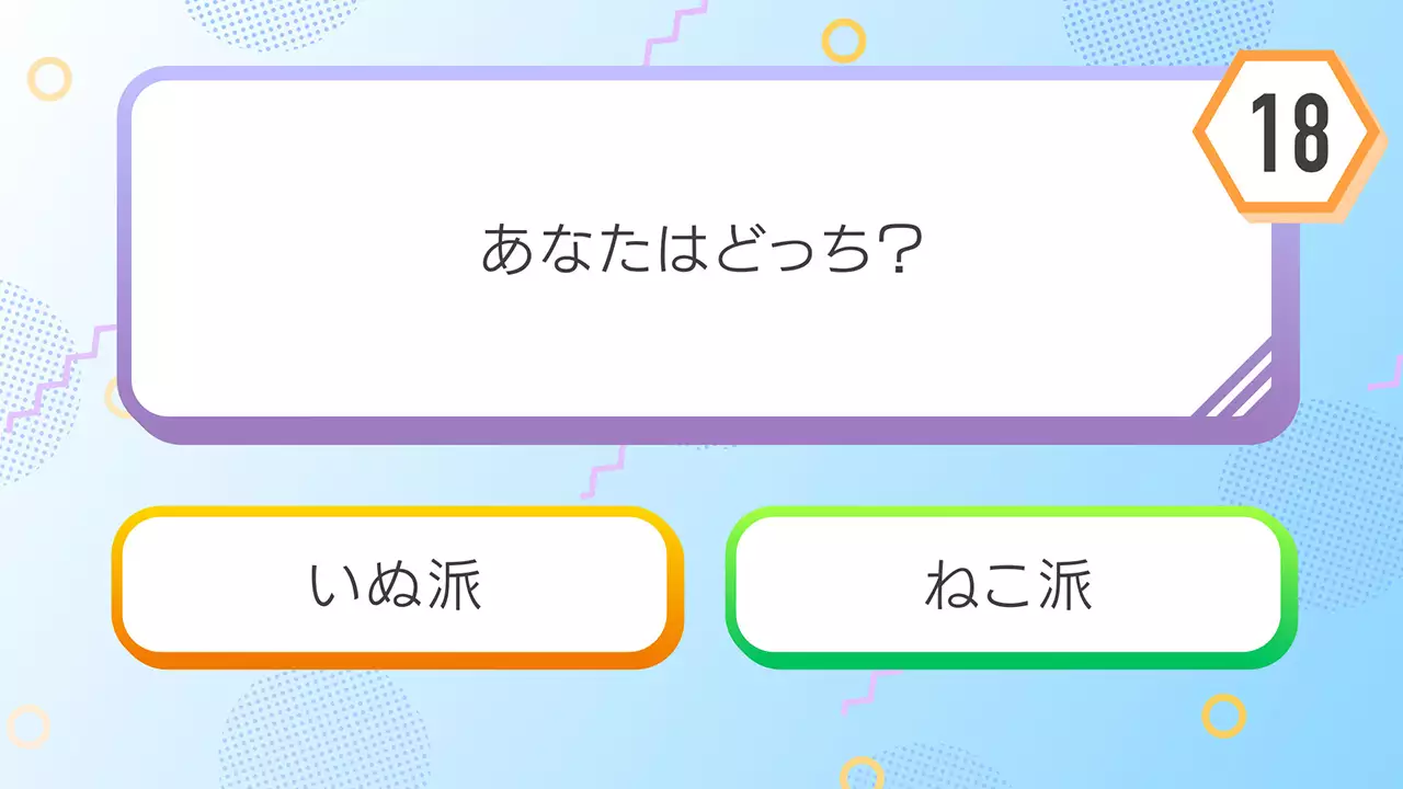 Visibbyのディスプレイ側に、アンケートの2つの質問と、18秒からカウントダウンするタイマーが表示されている。